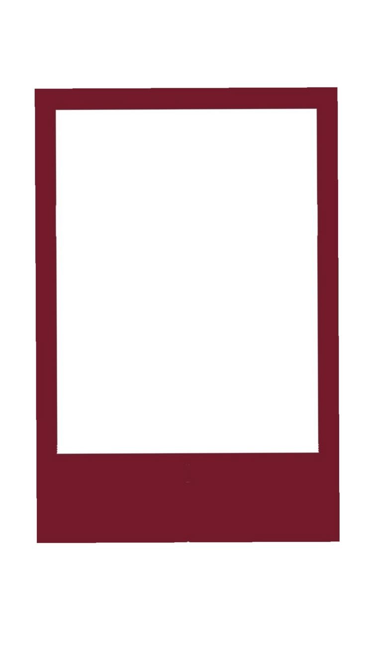 Maroon polaroid-style photobooth frame