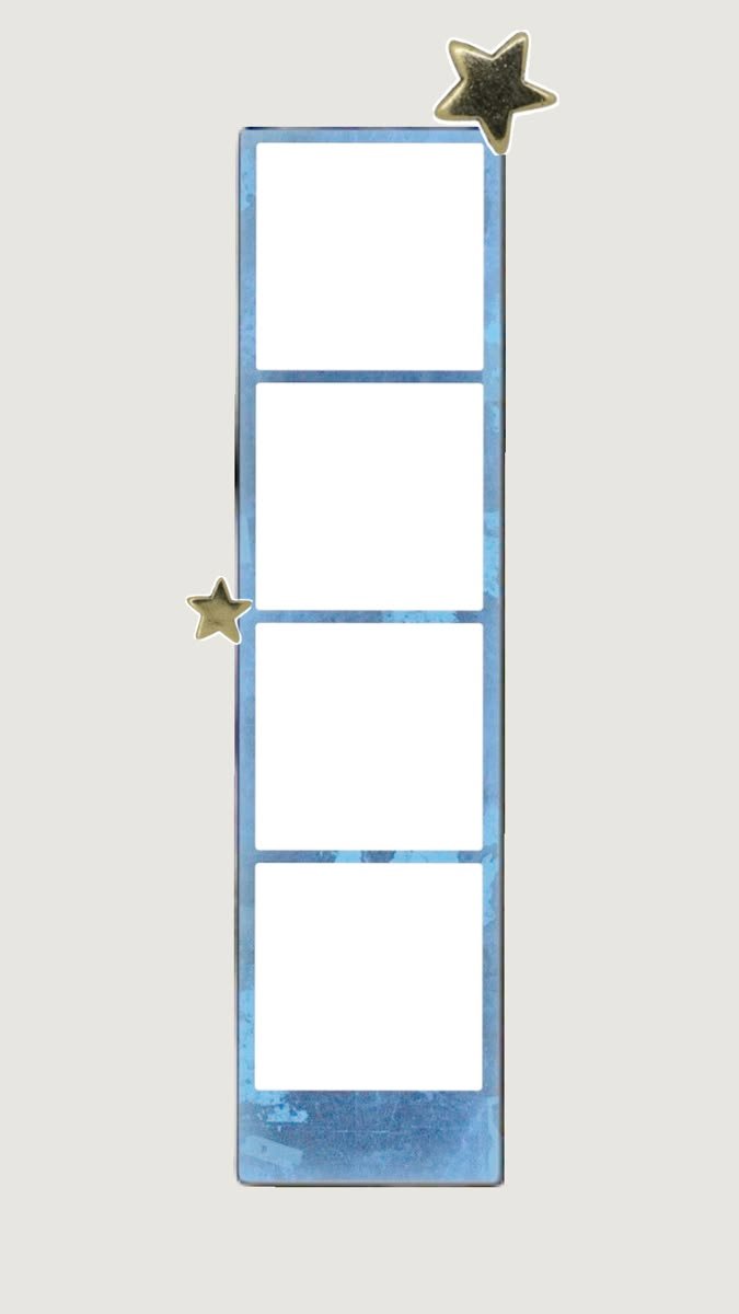 Blue film strip frame with gold stars