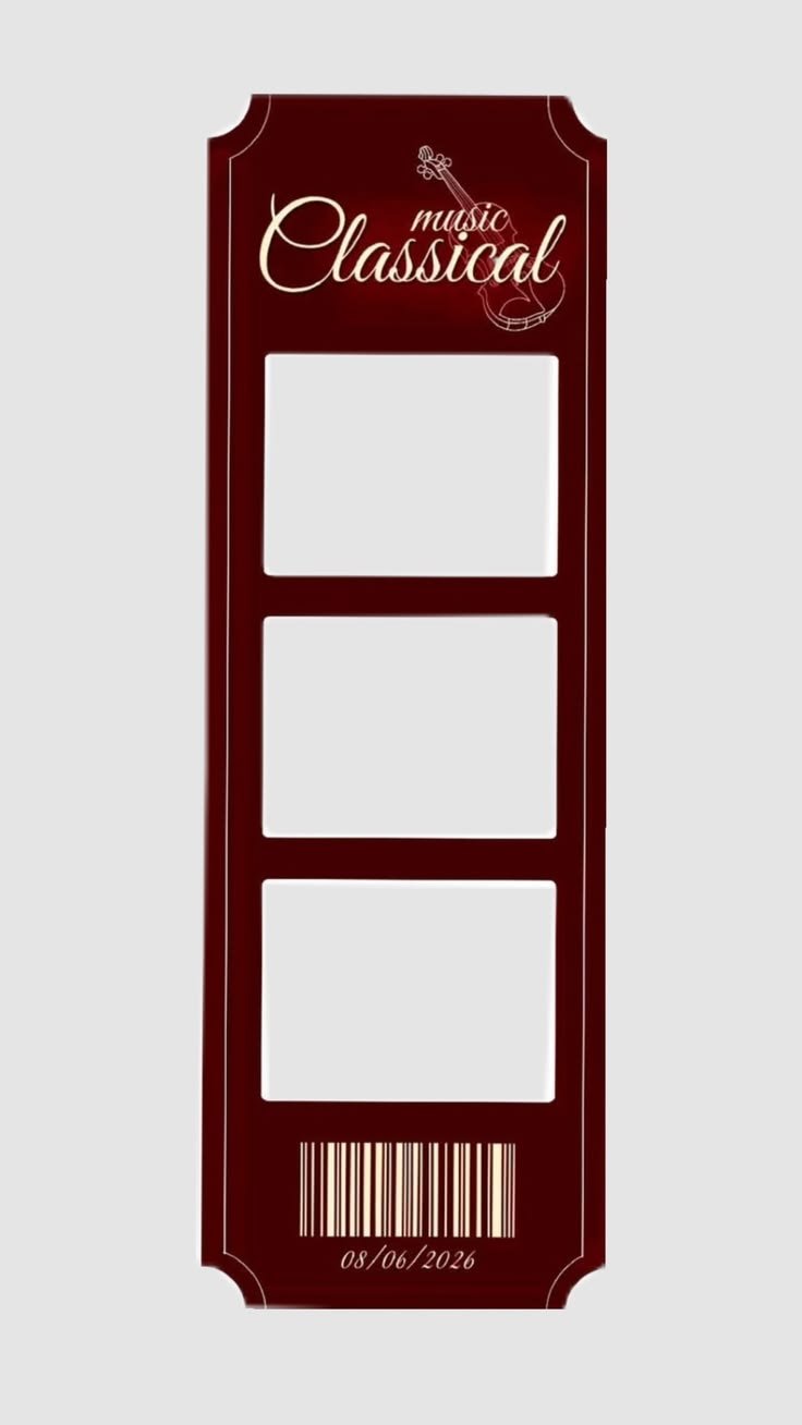 Classical music ticket photobooth strip